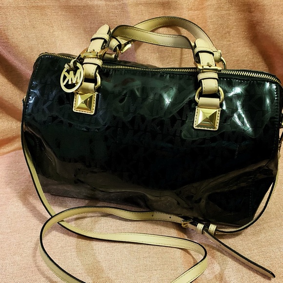 MICHAEL KORS GRAYSON SATCHEL BLACK 👜💥✨🌸 - Picture 3 of 6